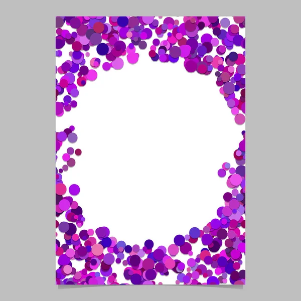 Abstract random dot design page template - trendy vector blank poster border graphic with purple circles — Stock Vector