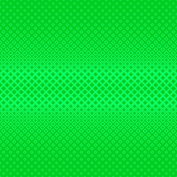 Grüner geometrischer quadratischer Halbton-Hintergrund - Vektorillustration von Quadraten in verschiedenen Größen — Stockvektor