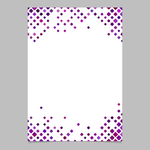 Diagonal quadratisches Muster Seitenrand Vorlage - Vektorgrafik Design von runden Quadraten in violetten Tönen — Stockvektor