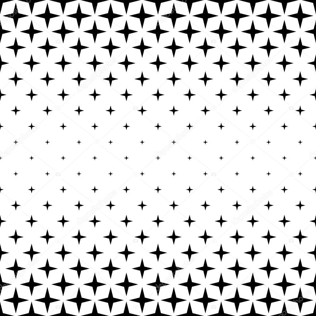 Black and white star pattern - abstract vector background graphic from geometric shapes