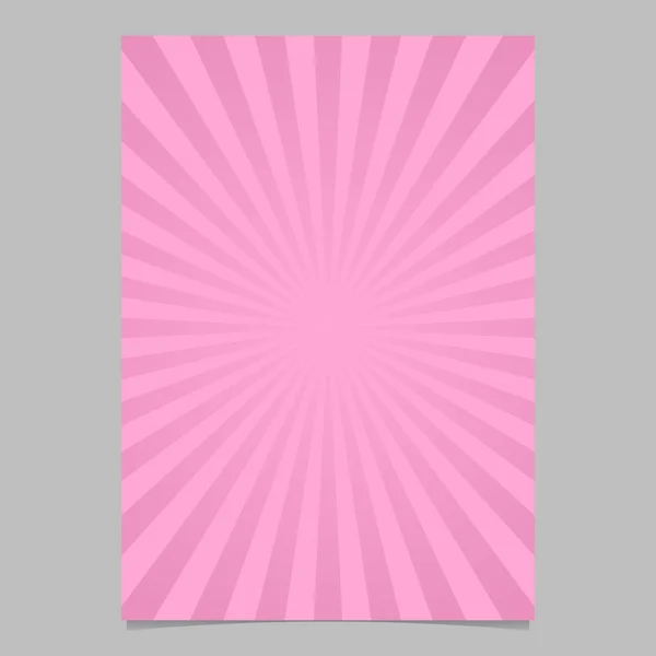 Plantilla de tarjeta de explosión dinámica rosa - gráfico de fondo de documento vectorial con rayos rayados — Archivo Imágenes Vectoriales
