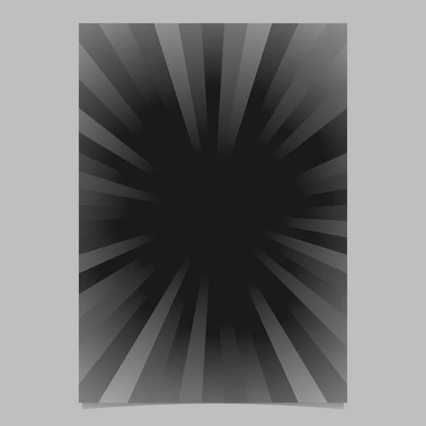 抽象的射线爆封面背景模板-从径向条纹矢量宣传册背景图形 — 图库矢量图片