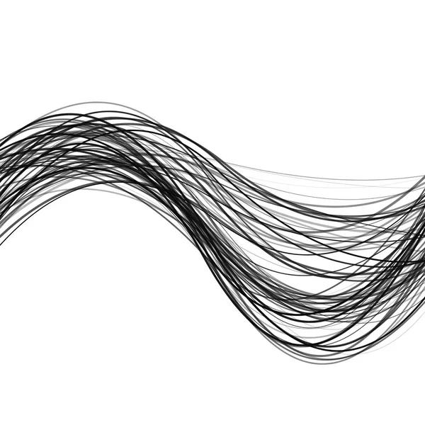 Fundo dinâmico abstrato da faixa de onda - desenho a partir de linhas curvas — Fotografia de Stock