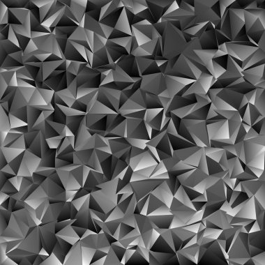 siyah soyut kaotik üçgen desen arka plan - koyu gri üçgen mozaik vektör grafik tasarımdan