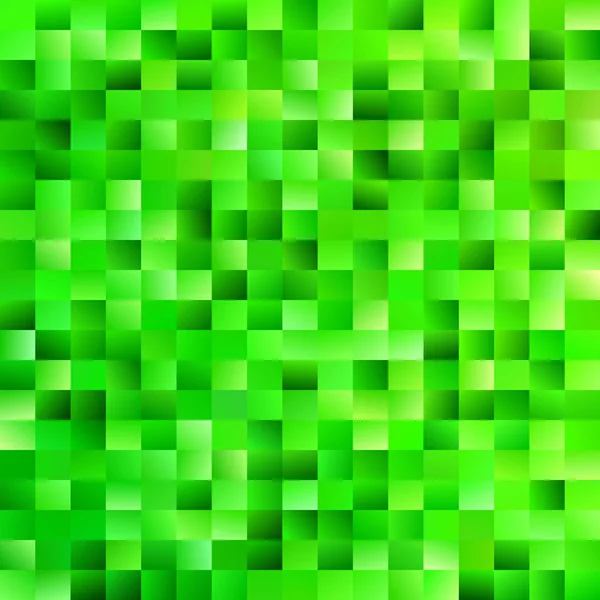 Fondo geométrico del rectángulo del gradiente - gráfico digital del vector del mosaico de rectángulos en tonos verdes — Vector de stock