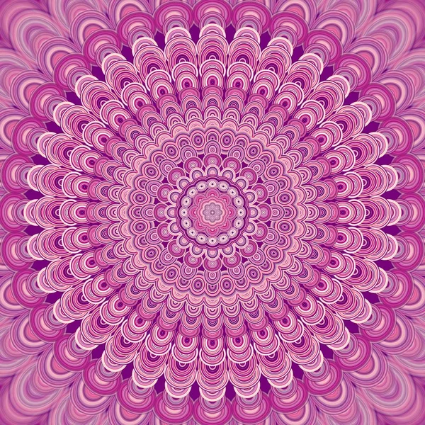 Abstrakte Bohemian Mandala Ornament Hintergrund - runde Symmetrie Vektor Muster Design aus konzentrischen ovalen Formen — Stockvektor