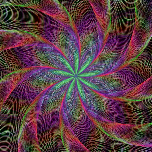 Абстрактний блискучий барвистий фрактальний спіральний фон — стоковий вектор