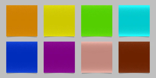 Färg abstrakta geometriska halvton cirkel mönster bakgrund - squared vektorgrafik brevpapper från prickar — Stock vektor
