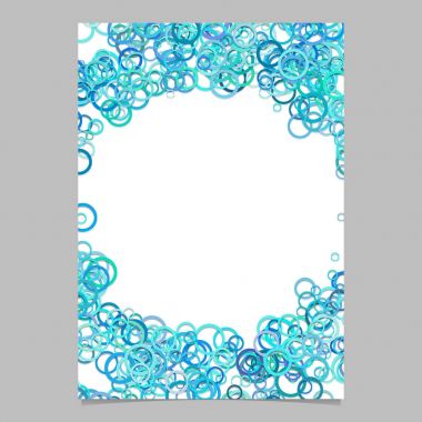 Soyut daire desen kapak şablonu - vektör sayfa arka plan tasarımı gelen ışık mavi tonlarda yüzük