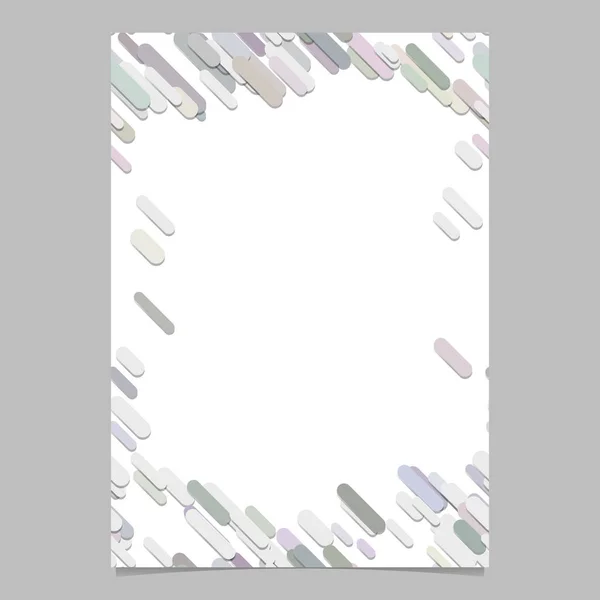 Chaotische Diagonale abgerundete Streifenmuster Seitenvorlage - digitale Papeterie Hintergrundgrafik mit Streifen — Stockvektor