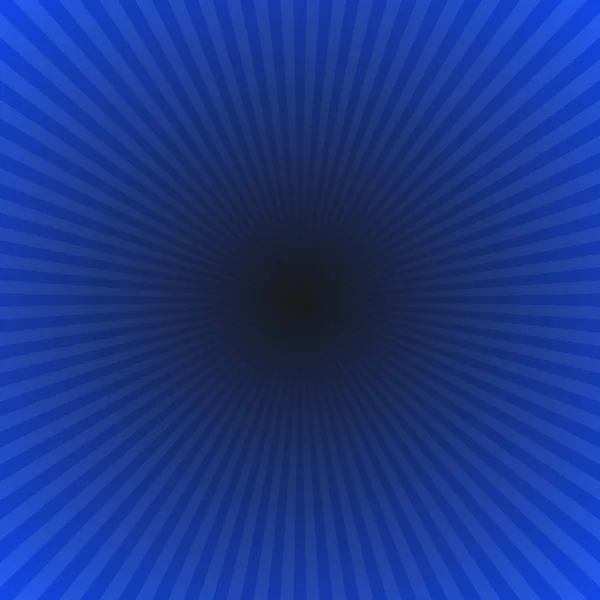 Koyu mavi degrade ışın patlaması arka plan - hipnotik vektör grafiği Radyal ışınları — Stok Vektör