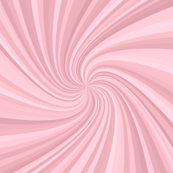Abstract swirl background - vector graphic design from rotating rays in pink tones
