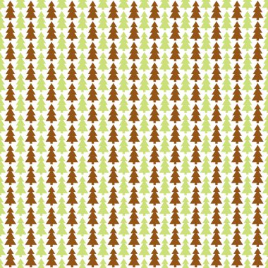 Yinelenen çam ağacı orman desen arka plan - vektör kış dekorasyon