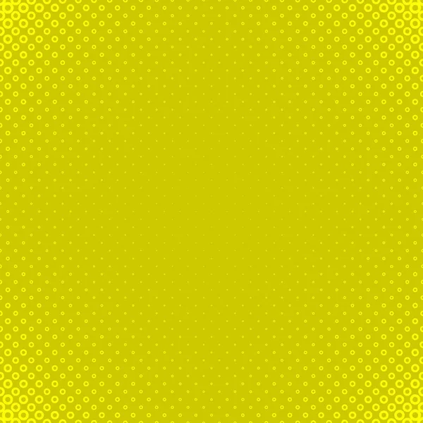 Yellow halftone circle pattern background - vector graphic design from rings in varying sizes — Stock vektor