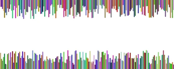Дизайн фона цветного баннера - горизонтальная векторная графика из вертикальных округлых полос — стоковый вектор