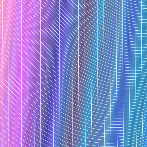 Abstrakter Gitterhintergrund - Vektorgrafik-Design aus gebogenem, eckig gestreiftem Gitter — Stockvektor