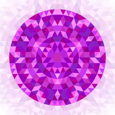 Yuvarlak soyut geometrik üçgen sürekli değişen mandala tasarım sembolü