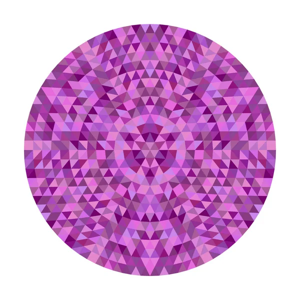 Runden abstrakten Dreieck kaleidoskopischen Mandala-Design - symmetrische Vektormuster Grafik aus farbigen Dreiecken — Stockvektor