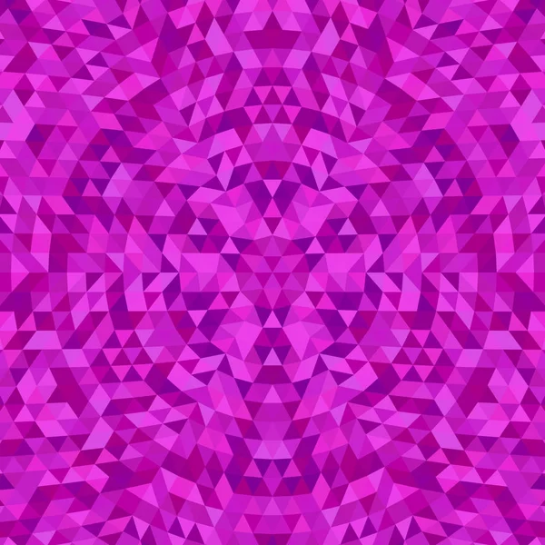 Triangle géométrique circulaire kaléidoscope mandala fond - motif vectoriel symétrique conception graphique à partir de triangles — Image vectorielle