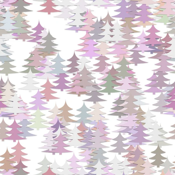 Abstrakte zufällige Kiefer Muster Hintergrund - Vektor Weihnachten Urlaub Dekoration Design — Stockvektor