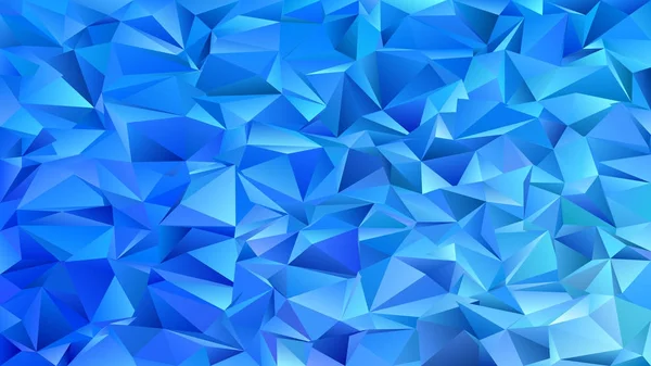 Fondo de mosaico de azulejo de triángulo abstracto - diseño gráfico vectorial de triángulos en tonos azules — Archivo Imágenes Vectoriales