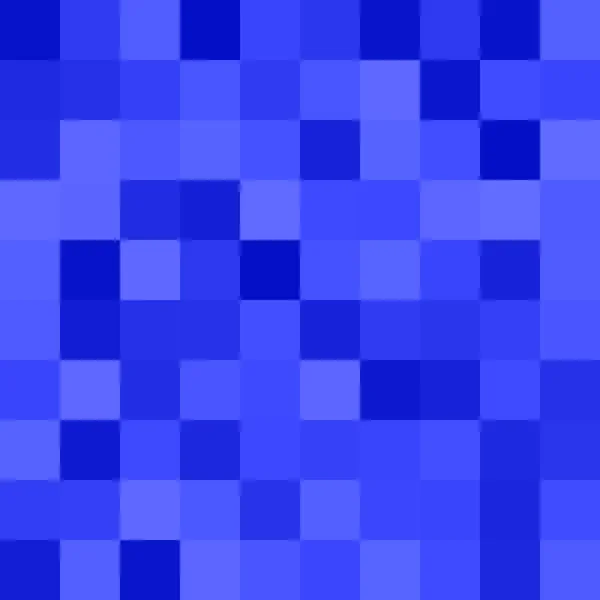 Geometrische vierkante pixels mozaïek patroon achtergrond - vector design van pleinen in blauwe tinten — Stockvector