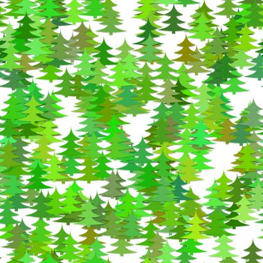 Sorunsuz rasgele çam ağacı desen arka plan - Noel tatil dekorasyon grafik tasarım vektör