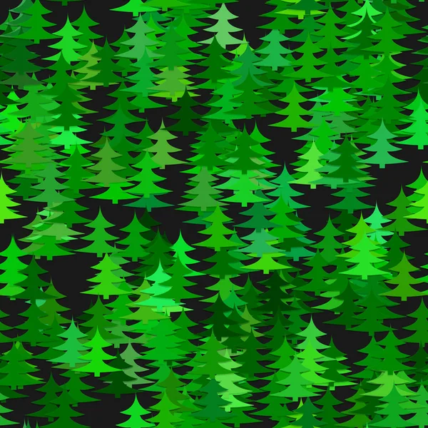 Kolor losowy Bożego Narodzenia tło - sosnowe stylizowane drzewa zimowe wakacje wektor wzór — Wektor stockowy