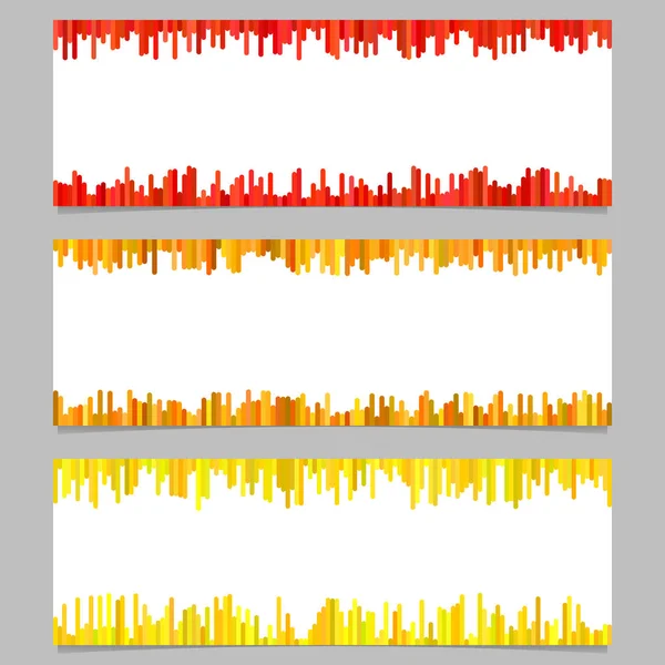 Ensemble abstrait de gabarits de bannières - illustration vectorielle horizontale à partir de bandes verticales — Image vectorielle