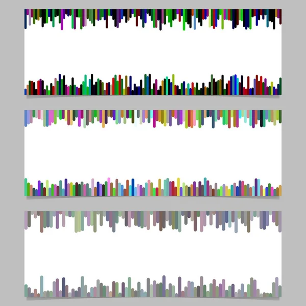 Αφηρημένη banner φόντο σύνολο σχεδίασης - εικονογράφηση διάνυσμα από κάθετες γραμμές σε λευκό φόντο — Διανυσματικό Αρχείο