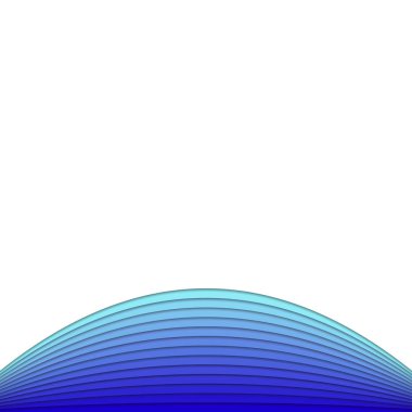 Arka plan mavi eğrileri - dan deniz kavramı için 3d etkisi ile vektör poster tasarımı