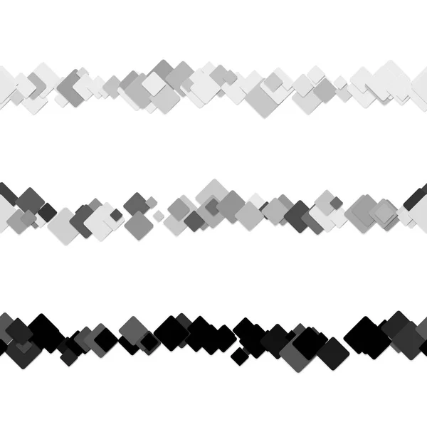 Повторяющиеся абстрактные квадратные шаблоны Набор строк текста - элементы векторного дизайна из диагональных округлых квадратов — стоковый вектор