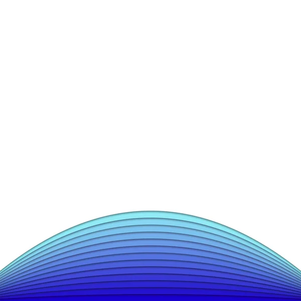 Abstraktní pozadí od modré křivky - vektorová design plakátu s 3d efektem pro moře koncept — Stockový vektor
