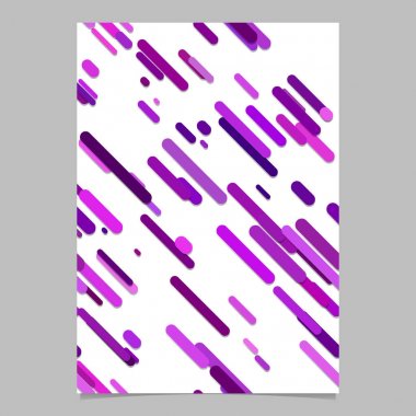 Rasgele yuvarlatılmış çapraz çizgili desen sayfa, broşür kapak şablonu - vektör belge arka plan grafiği çizgili