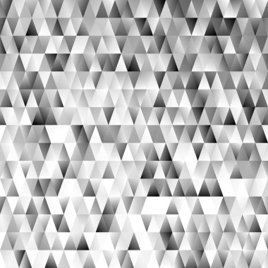 Geometrik üçgen poligon desen arka plan - modern degrade vektör grafiği gri üçgen ile