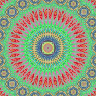 Yıldız mandala fraktal tasarım arka plan