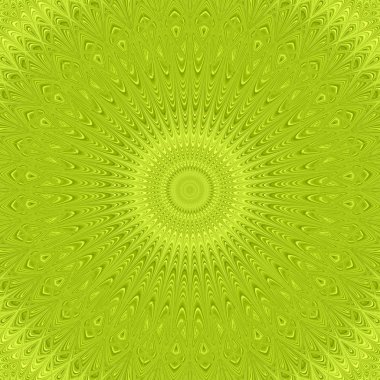 Kireç yeşil mandala yıldız süs arka plan - yuvarlak simetrik vektör desen tasarım