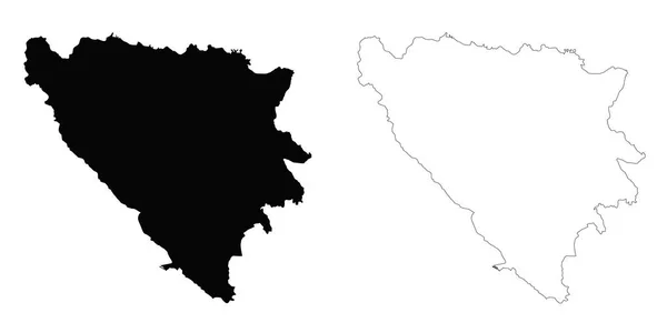 Mapa konspekt Bośnia i Hercegowina — Wektor stockowy