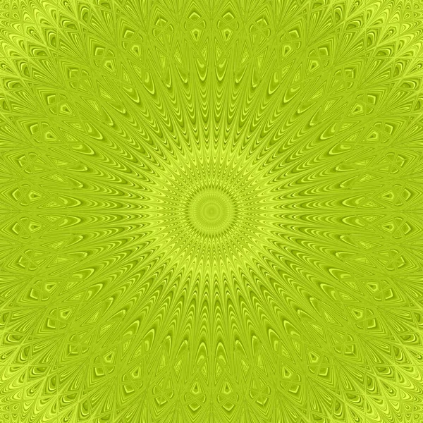 Зеленый лайм мандала орнамент звезды фон - круглый симметричный векторный рисунок шаблона — стоковый вектор