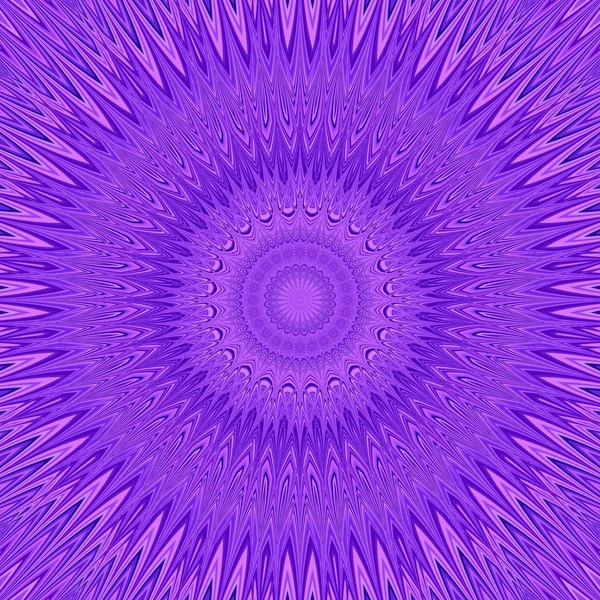 Purple mandala explosion fractal background - round symmetrical vector pattern graphic from curved stars — Stock Vector