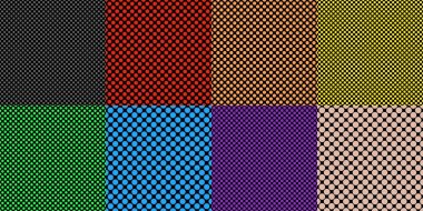 Basit sorunsuz nokta desen arka plan şablonu seti - vektör grafiklerini alma renkli daireler