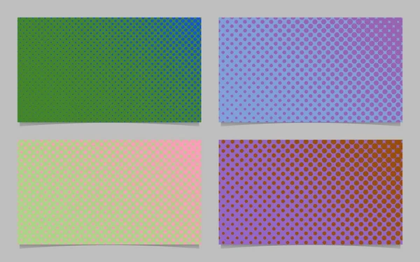 Diseño de plantilla de fondo de tarjeta de visita de patrón de punto medio tono abstracto conjunto - gráficos personales vectoriales — Archivo Imágenes Vectoriales