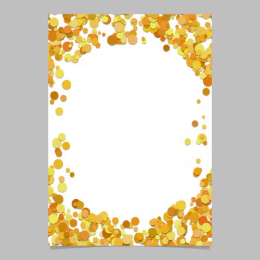 Geometrik kaotik nokta deseni Broşür arka plan şablonu - trendy vektör boş el ilanı sınır tasarlamak