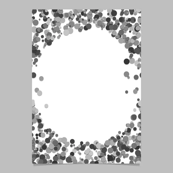 Plantilla de fondo de página de patrón de punto caótico geométrico - folleto vectorial gráfico de bordes de círculos — Vector de stock