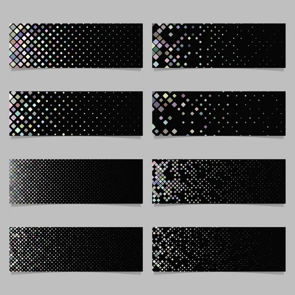 Διαγώνια τετράγωνο μοτίβο banner φόντο πρότυπο σετ — Διανυσματικό Αρχείο
