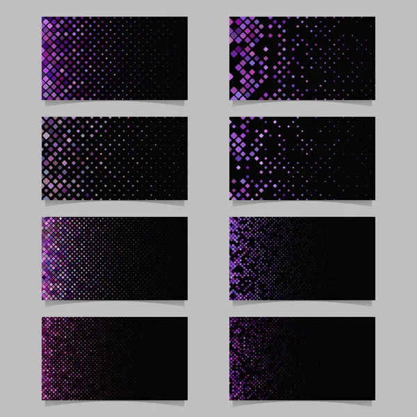 Modèle carré diagonal carte de visite fond jeu de modèle — Image vectorielle