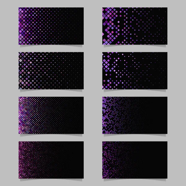 Diagonalt rutmönster visitkort bakgrund mallen uppsättning — Stock vektor