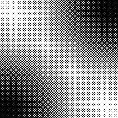 Soyut geometrik yarı ton nokta desen arka plan - tek renkli vektör grafik tasarım