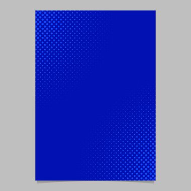 Mavi yarı ton nokta deseni flyer şablonu - vektör broşürü arka plan tasarımı