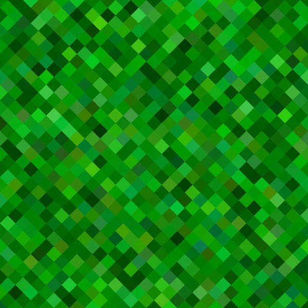 Fondo de patrón cuadrado diagonal abstracto - diseño vectorial geométrico de cuadrados verdes — Vector de stock